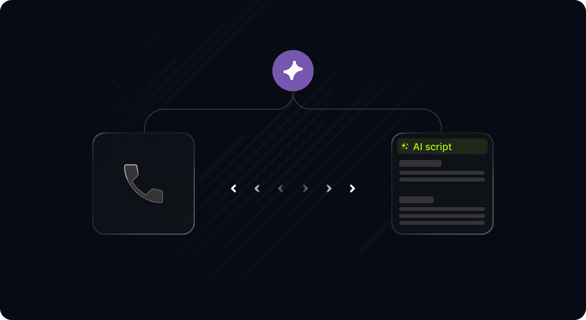 OXO AI call script connected to the dialer